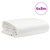 White tarpaulin 6x8 m 650 g/m²