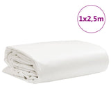 White tarpaulin 1x2.5 m 650 g/m²