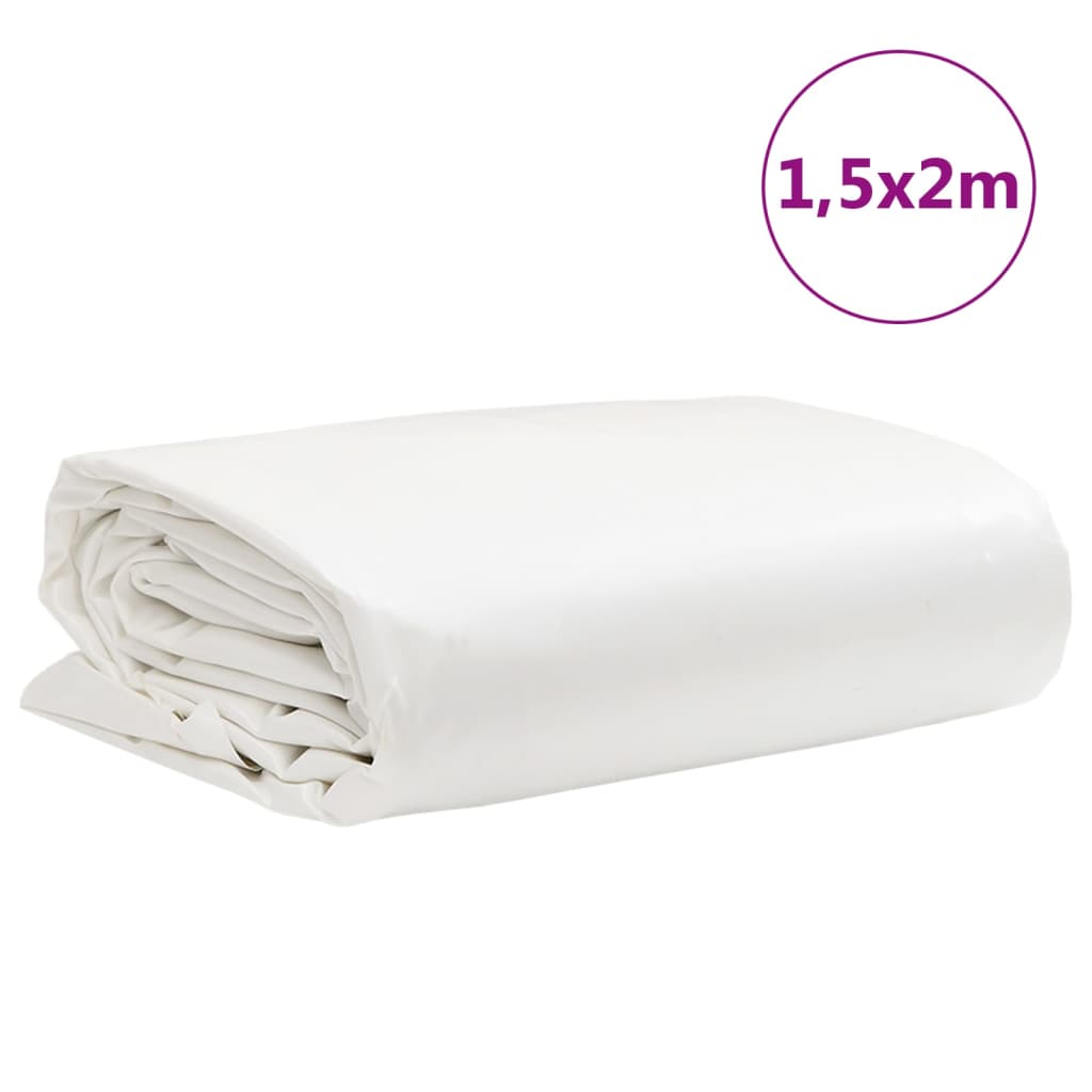 White tarpaulin 1.5x2 m 650 g/m²