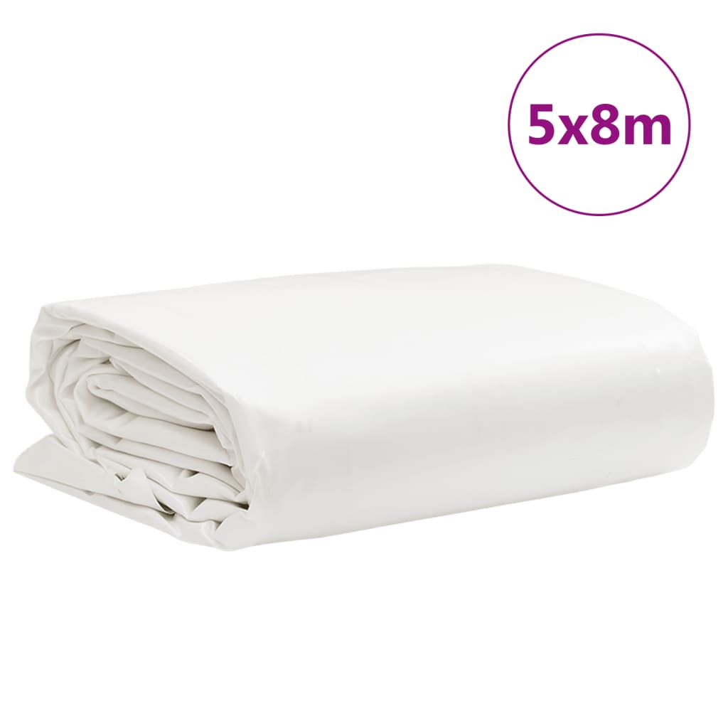 White tarpaulin 5x8 m 650 g/m²