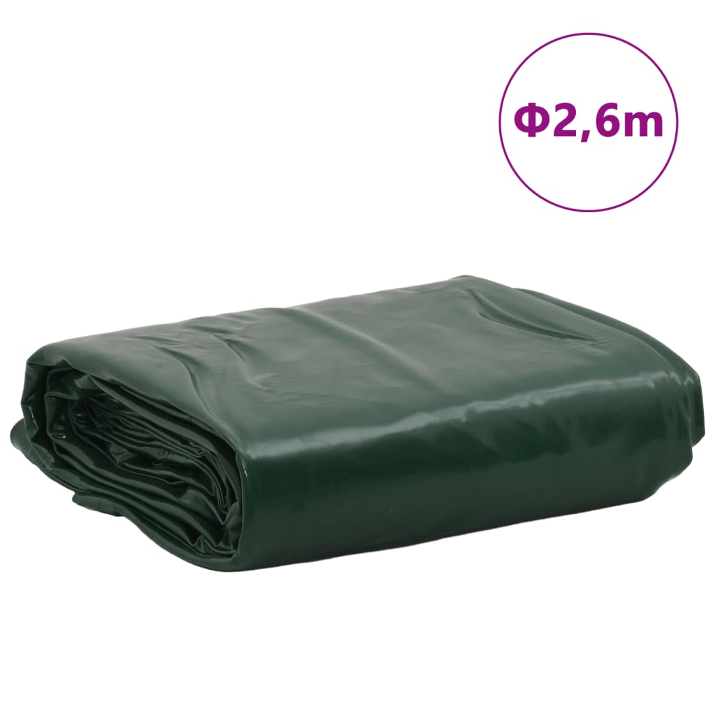 Bâche vert Ø 2,6 m 650 g/m²