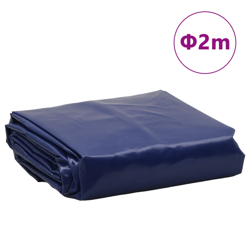 Blue tarpaulin Ø 2 m 650 g/m²