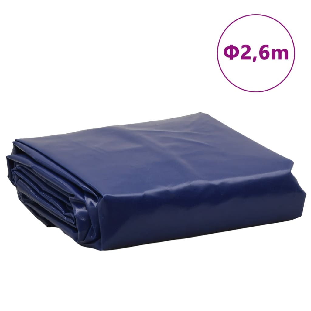 Blue tarpaulin Ø 2.6 m 650 g/m²