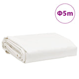 White tarpaulin Ø 5 m 650 g/m²