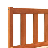 Bed frame without mattress brown wax 75x190 cm solid pine wood