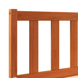 Bed frame without mattress brown wax 120x190cm solid pine wood