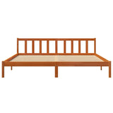 Cadre de lit sans matelas cire marron 180x200cm bois pin massif