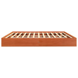 Cadre de lit sans matelas cire marron 200x200cm bois pin massif