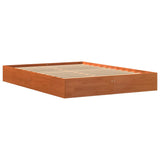 Cadre de lit sans matelas cire marron 120x190cm bois pin massif