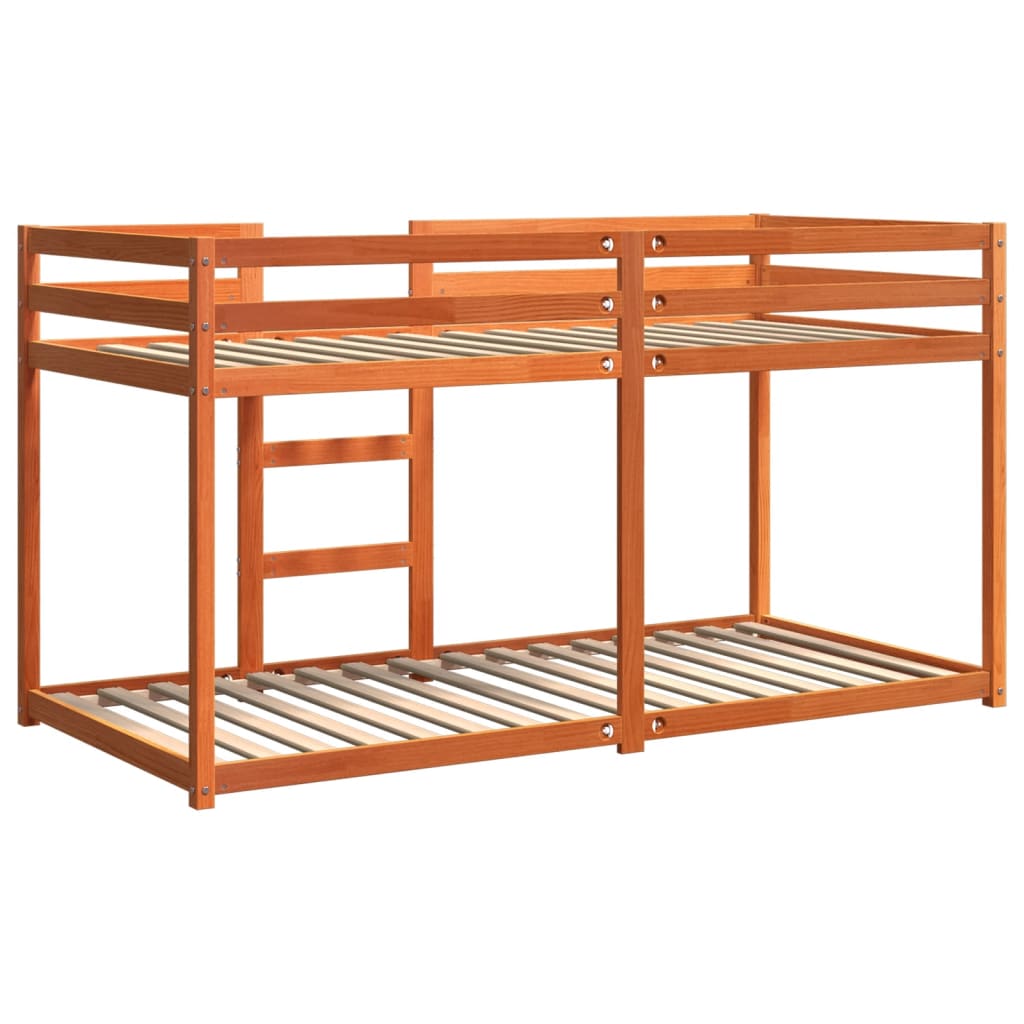 Bunk bed without mattress brown wax 80x200 cm solid pine