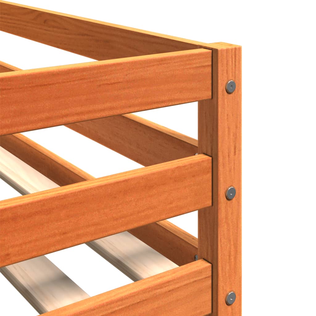 Bunk bed without mattress brown wax 80x200 cm solid pine