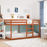 Bunk bed without mattress brown wax 80x200 cm solid pine