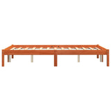 Cadre de lit sans matelas cire marron 120x200cm bois pin massif