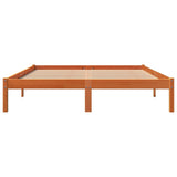 Cadre de lit sans matelas cire marron 160x200cm bois pin massif