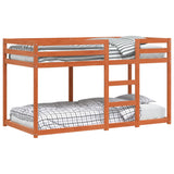 Lit superposé sans matelas cire marron 90x190 cm pin massif