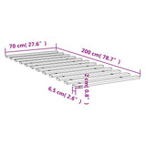 Lattes de lit 70x200 cm bois de pin massif