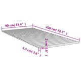 Lattes de lit 90x200 cm bois de pin massif