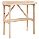 Table à plantes avec étagère 78x38x82,5 cm bois de sapin solide