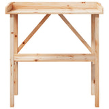 Table à plantes avec étagère 78x38x82,5 cm bois de sapin solide