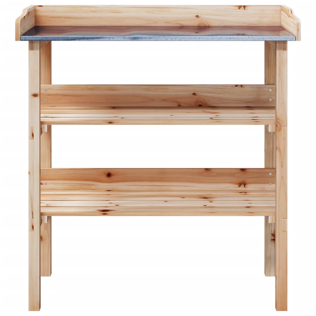 Table à plantes avec étagères 78x38x82,5cm bois de sapin solide