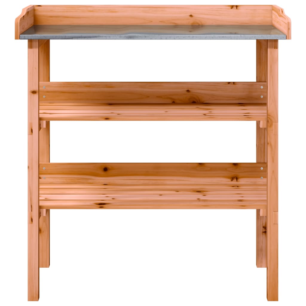 Table à plantes avec étagères marron 78x38x82,5cm bois de sapin