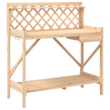 Potting bench with trellis solid fir wood