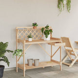 Potting bench with trellis solid fir wood