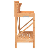 Banc de rempotage avec treillis marron bois massif de sapin