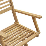 Chaises pliables de jardin lot de 6 bois massif d'acacia