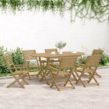 Chaises pliables de jardin lot de 8 bois massif d'acacia