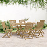 Chaises de jardin pliantes lot de 6 54,5x58x90 cm bois d'acacia