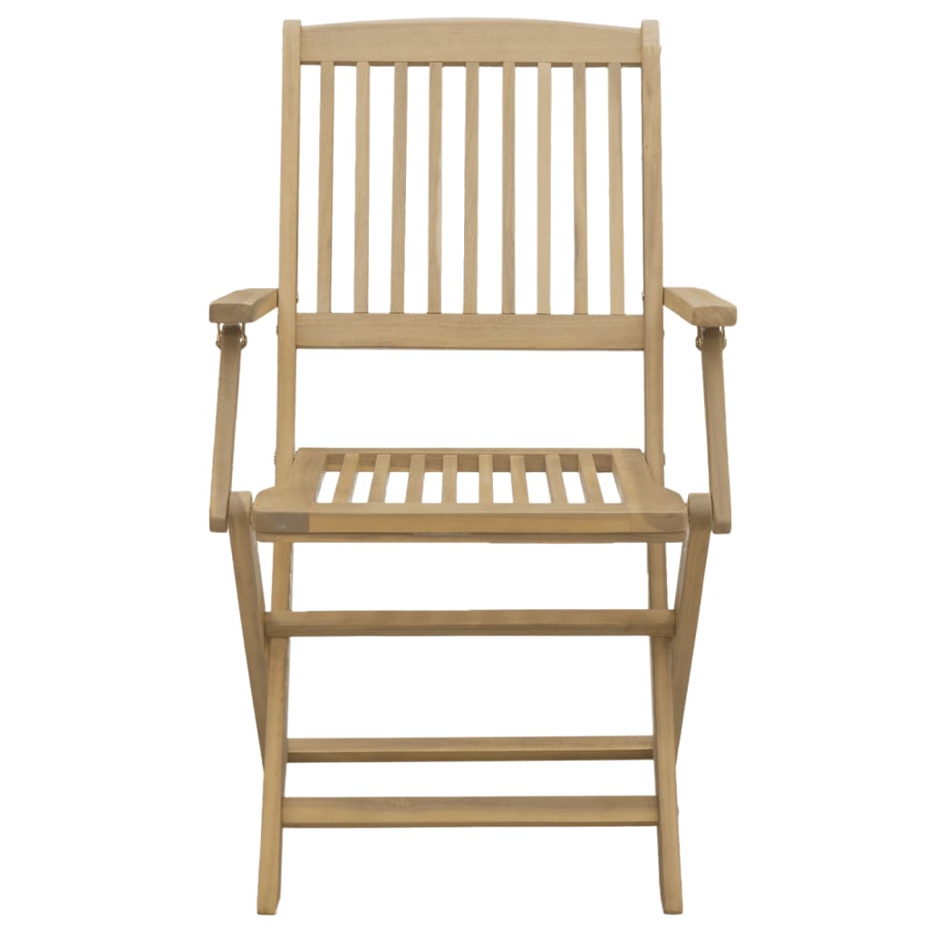 Chaises de jardin pliantes lot de 8 54,5x58x90 cm bois d'acacia