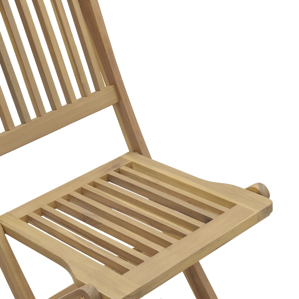 Chaises de jardin pliantes lot de 6 48,5x57x90 cm bois d'acacia