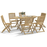 Chaises de jardin pliantes lot de 6 48,5x57x90 cm bois d'acacia