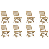 Chaises de jardin pliantes lot de 8 48,5x57x90 cm bois d'acacia