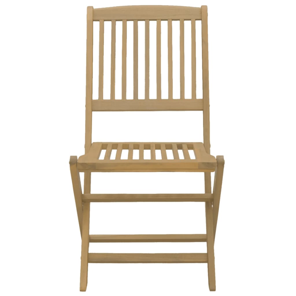 Chaises de jardin pliantes lot de 8 48,5x57x90 cm bois d'acacia