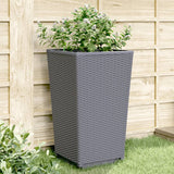 Jardinières 2 pcs bleu gris 32,5x32,5x57 cm PP