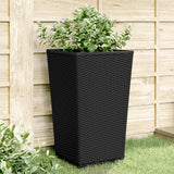 Jardinières 4 pcs noir 32,5x32,5x57 cm polypropylène