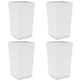 Jardinières 4 pcs blanc 32,5x32,5x57 cm polypropylène