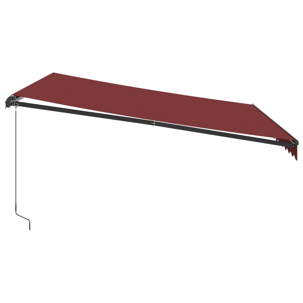 Manual retractable awning burgundy 400x350 cm