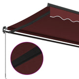 Manual retractable awning burgundy 400x350 cm