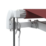 Automatic retractable awning burgundy 400x300 cm