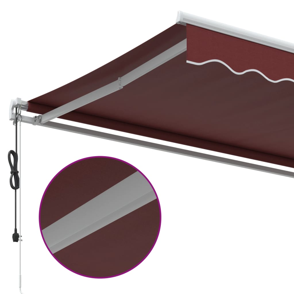 Automatic retractable awning burgundy 400x300 cm