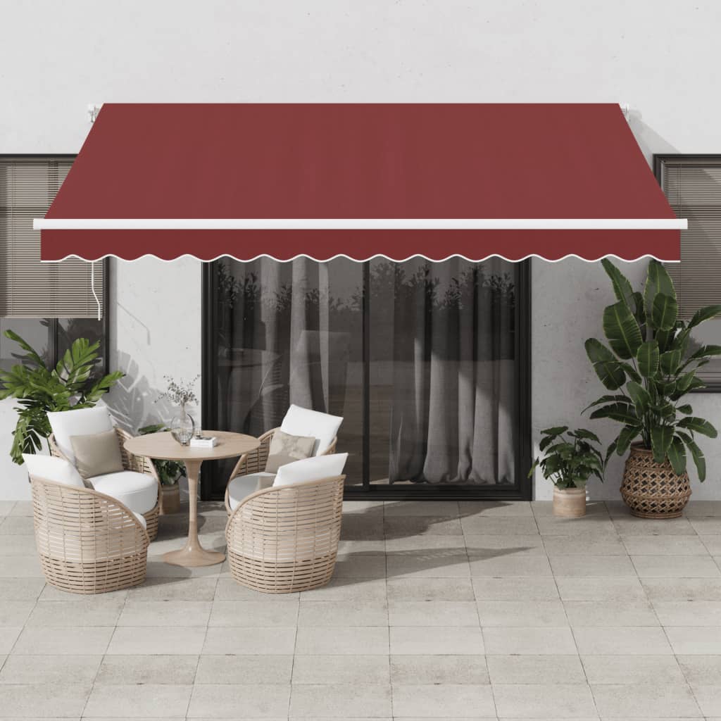 Automatic retractable awning burgundy 400x300 cm