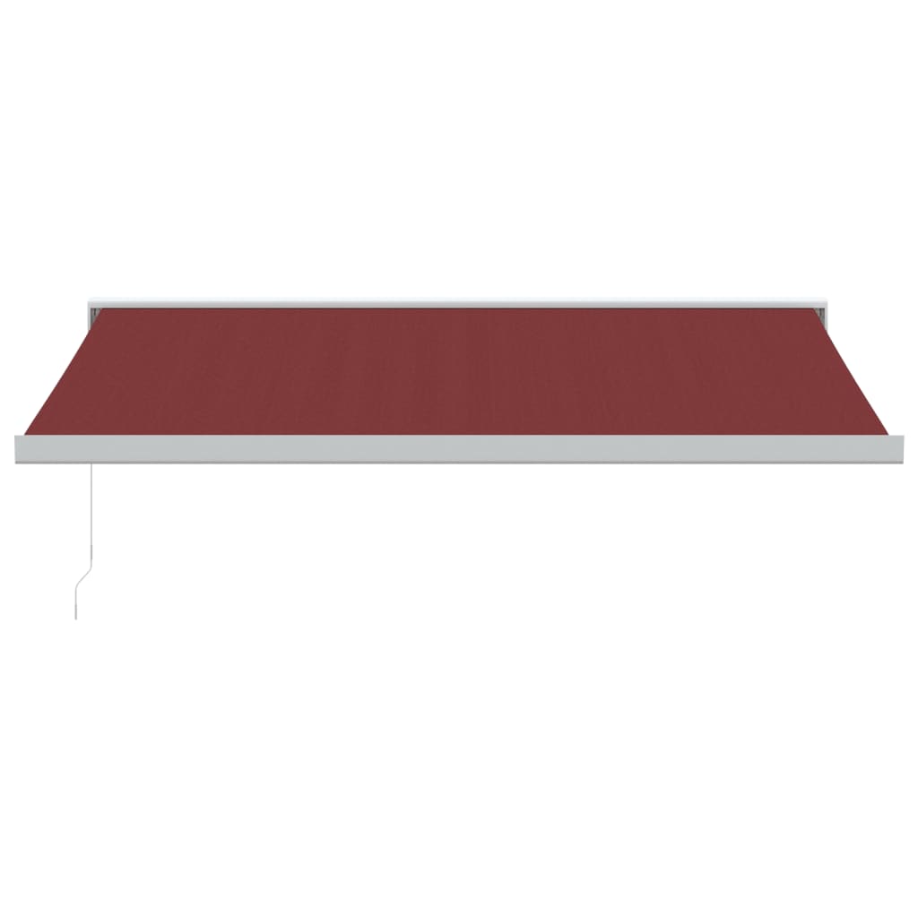 Manual retractable awning burgundy 450x300 cm