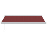 Manual retractable awning burgundy 450x300 cm