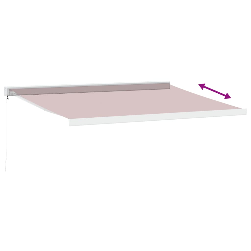 Manual retractable awning burgundy 450x300 cm