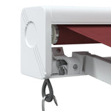 Manual retractable awning burgundy 450x300 cm