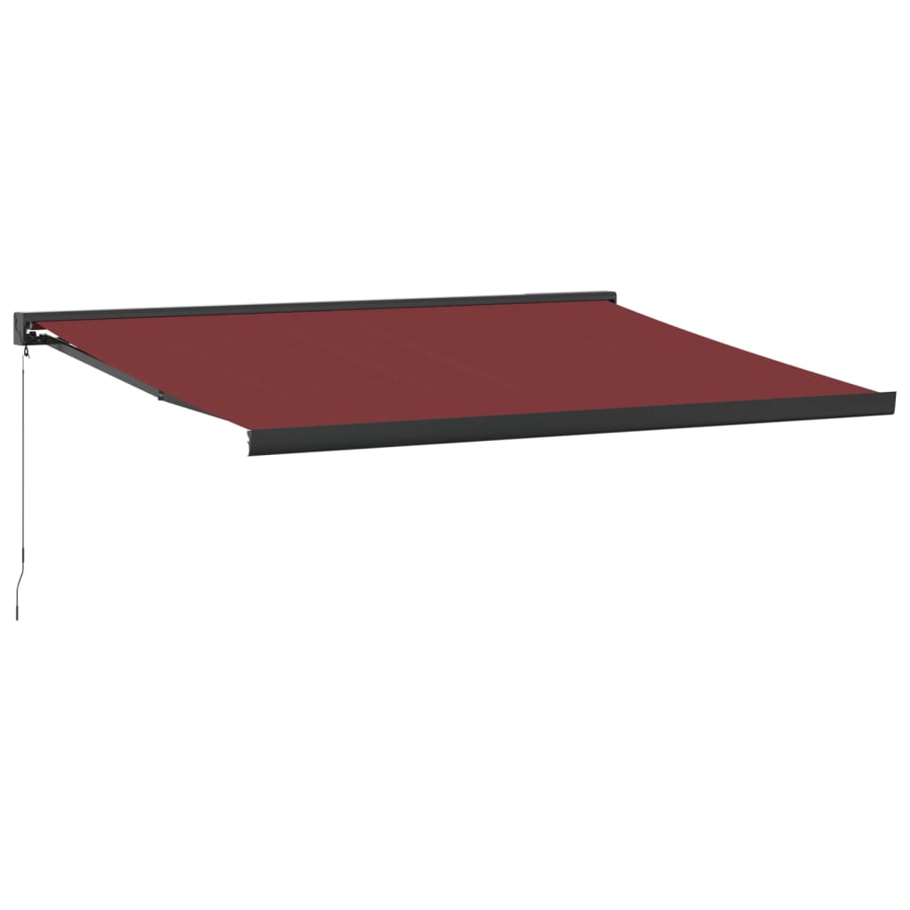 Manual retractable awning burgundy 450x300 cm