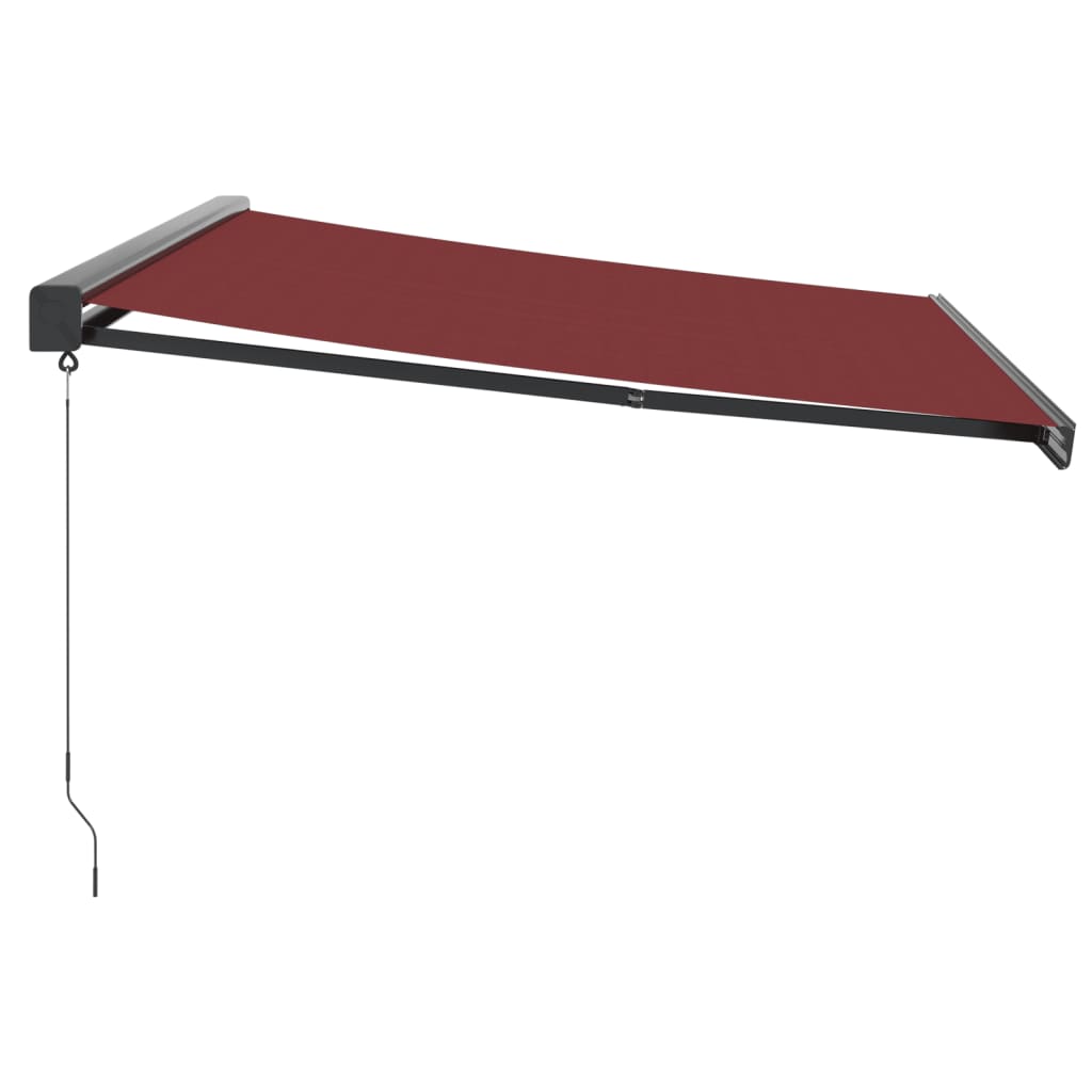 Manual retractable awning burgundy 450x300 cm